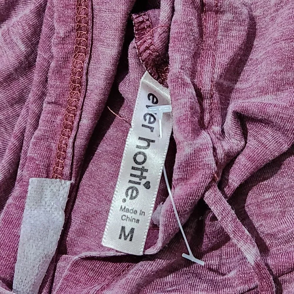 Ever Hottie Cropped Hoodie Size Medium Cranberry Color Lightweight. New